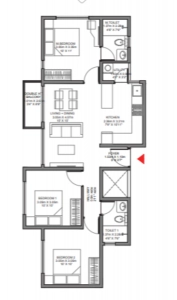 Godrej Ananda Phase 2 Floor Plan - 1229 sq.ft. 