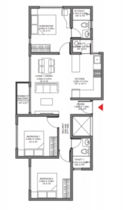 Godrej Ananda Floor Plan - 1229 sq.ft. 