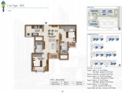 Prestige Finsbury Park Hyde Floor Plan - 999 sq.ft. 