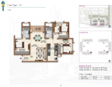Prestige Finsbury Park Regent Floor Plan - 1224 sq.ft. 