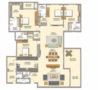 Adarsh Premia Floor Plan - 3720 sq.ft. 