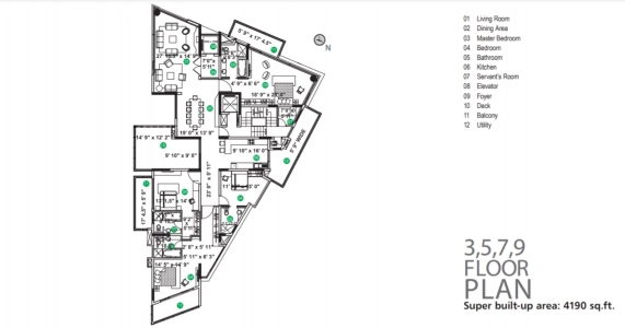 Brigade Crescent Floor Plan - 4190 sq.ft. 