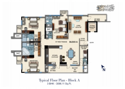 HM Grandeur Floor Plan - 3096 sq.ft. 