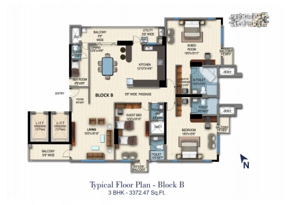 HM Grandeur Floor Plan - 3372 sq.ft. 
