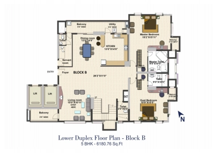 HM Grandeur Floor Plan - 6180 sq.ft. 