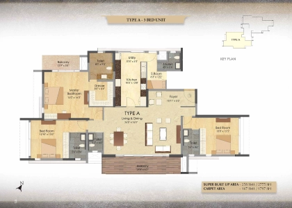 Prestige Deja Vu Floor Plan - 2775 sq.ft. 