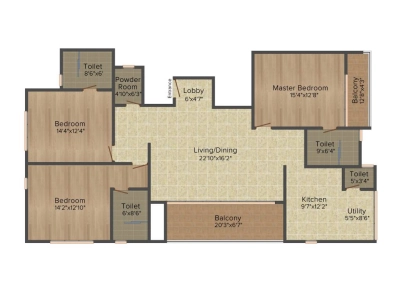 Prestige Spencer Heights Floor Plan - 2372 sq.ft. 