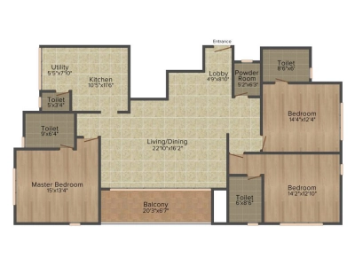 Prestige Spencer Heights Floor Plan - 2387 sq.ft. 