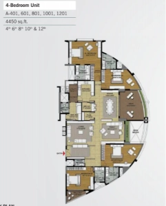 Brigade Caladium Floor Plan - 4000 sq.ft. 