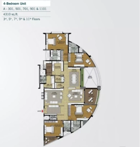 Brigade Caladium Floor Plan - 4310 sq.ft. 