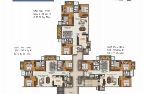 Century Ethos Floor Plan - 2850 sq.ft. 