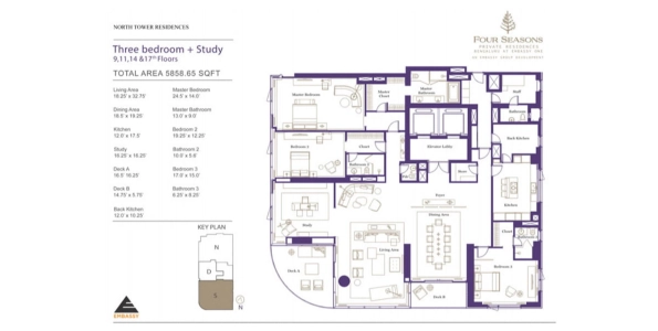 Embassy One Floor Plan - 5858 sq.ft. 