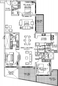 Godrej Platinum Floor Plan - 3499 sq.ft. 
