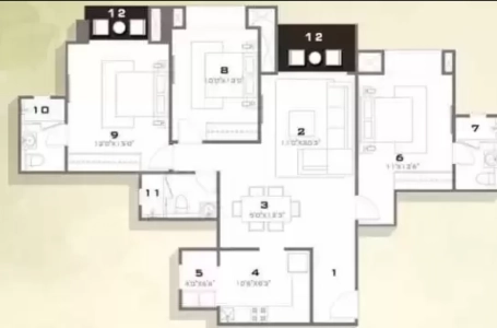 Hiranandini Glen Ridge Floor Plan - 1630 sq.ft. 