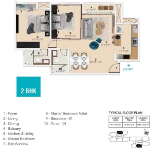 Karle Vario Homes Floor Plan - 1168 sq.ft. 
