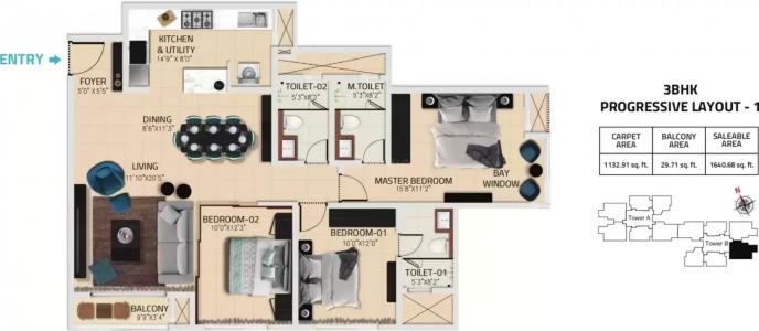 Karle Vario Homes Floor Plan - 1640 sq.ft. 