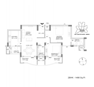 HM Indigo Floor Plan - 1466 sq.ft. 