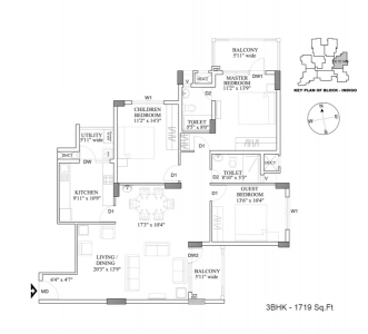 HM Indigo Floor Plan - 1719 sq.ft. 