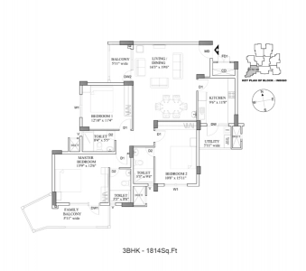 HM Indigo Floor Plan - 1814 sq.ft. 