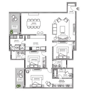Assetz Soho & Sky Floor Plan - 2489 sq.ft. 