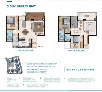Shriram Blue Floor Plan - 2150 sq.ft. 