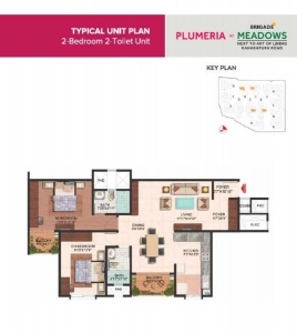 Brigade Meadows Plumeria Floor Plan - 475 sq.ft. 