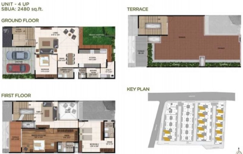Mantri Courtyard Floor Plan - 2480 sq.ft. 