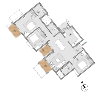 Purva Park Hill Floor Plan - 1748 sq.ft. 
