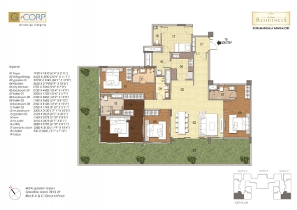 G Corp Residences Floor Plan - 2815 sq.ft. 