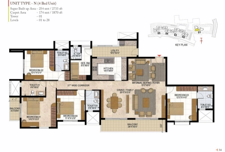 Prestige Westwoods Floor Plan Image