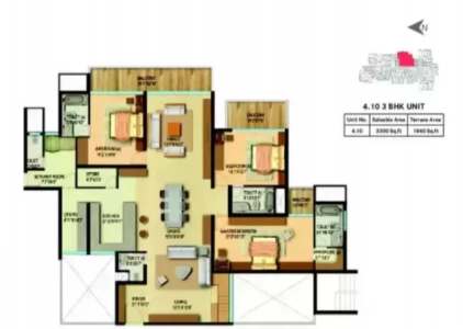 Century Renata Floor Plan - 3300 sq.ft. 