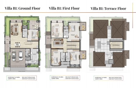 Aspen Greens Villa The Prestige City Floor Plan - 3612 sq.ft. 