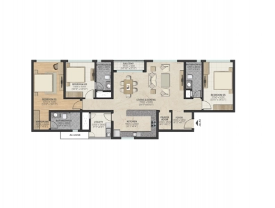 Sobha Clovelly Floor Plan - 2235 sq.ft. 