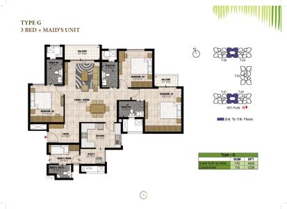 Prestige Willow Tree Floor Plan - 1830 sq.ft. 
