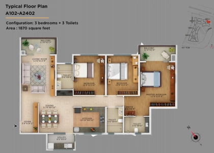 Vaswani Exquisite Floor Plan - 1875 sq.ft. 