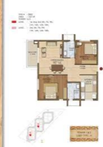 Prestige Ivy Leagu Floor Plan - 880 sq.ft. 