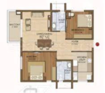 Prestige Ivy Leagu Floor Plan - 1188 sq.ft. 