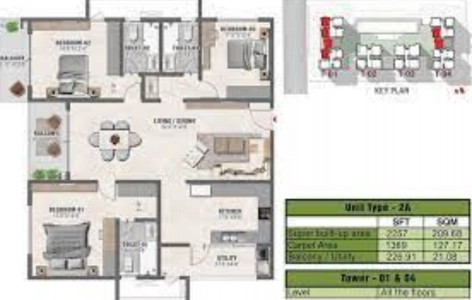 prestige clairemont Floor Plan Image