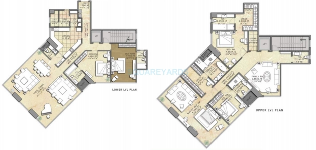 Godrej Alive Floor Plan - 723 sq.ft. 