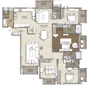 Brigade Mountain View Floor Plan - 2970 sq.ft. 
