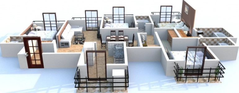 Godrej Anandam Tower Floor Plan - 2894 sq.ft. 