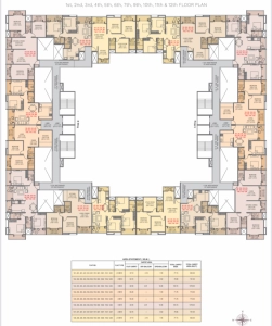 Tirupati Regalia Floor Plan - 830 sq.ft. 
