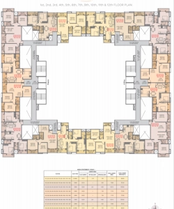Tirupati Regalia Floor Plan - 1078 sq.ft. 