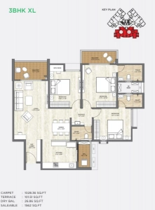 Pride World City Wellington Floor Plan - 1156 sq.ft. 