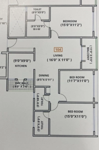 Zen Elite Floor Plan - 1135 sq.ft. 