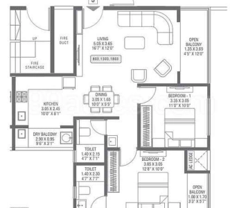 Vaanya Floor Plan - 531 sq.ft. 