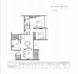 Gagan Ela Floor Plan - 736 sq.ft. 