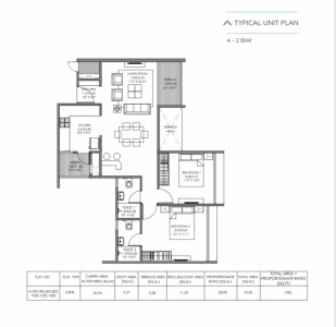 Gagan Ela Floor Plan - 795 sq.ft. 