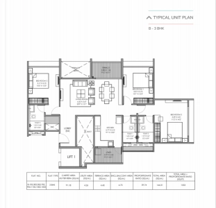 Gagan Ela Floor Plan - 1150 sq.ft. 
