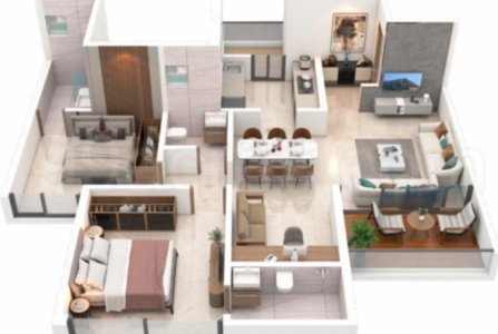 ANP Ultimus Floor Plan - 960 sq.ft. 